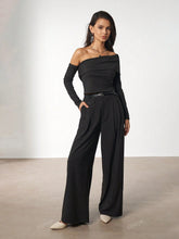 Striped Casual Loose Pants With Figure-Flattering Design, Oversized Leg Loose Fit Dragging Palazzo Trousers